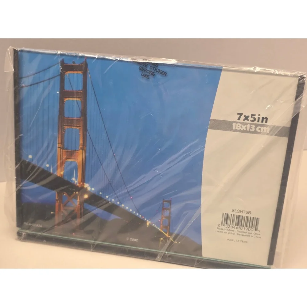 Set of 4 Glass 5x7 Picture Frames Black Border Tabletop Easel BLSH75B New
